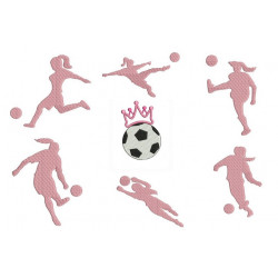Stickserie - Fußball Ladies Silhouette